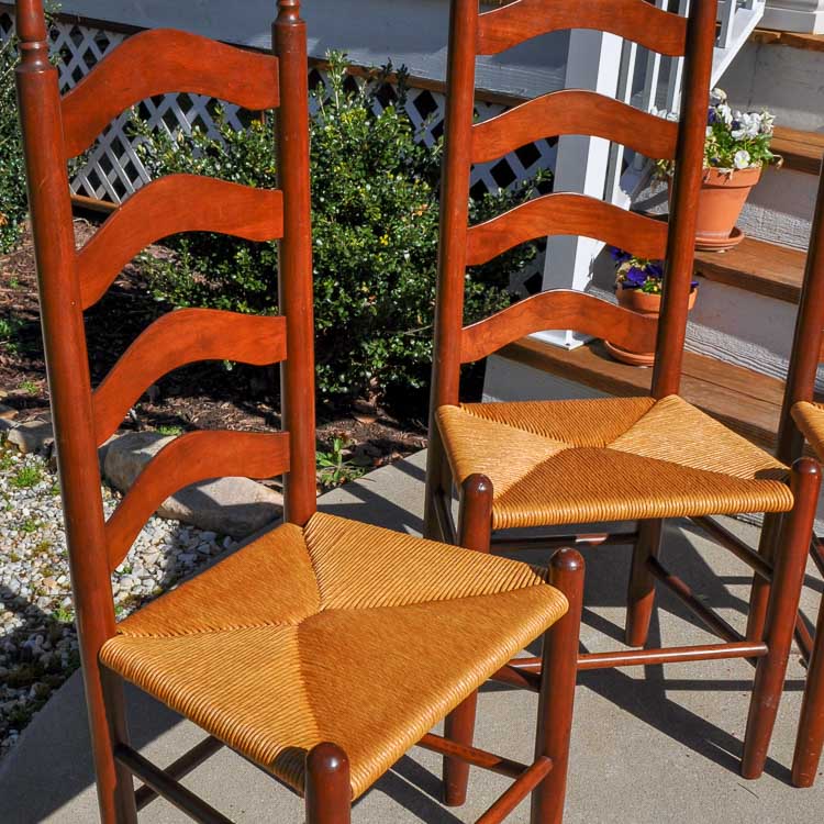 fiber rush dining room chairs