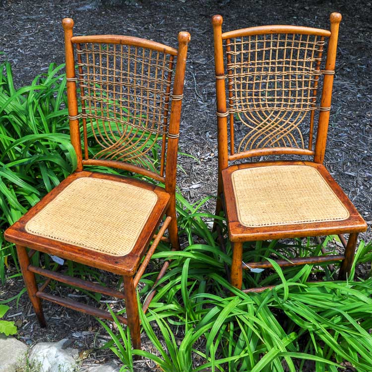 unique pressed cane chairs
