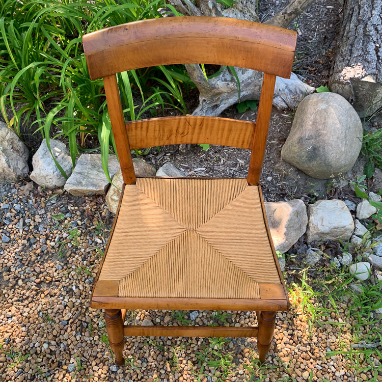 fiber rush Hitchcock style chair