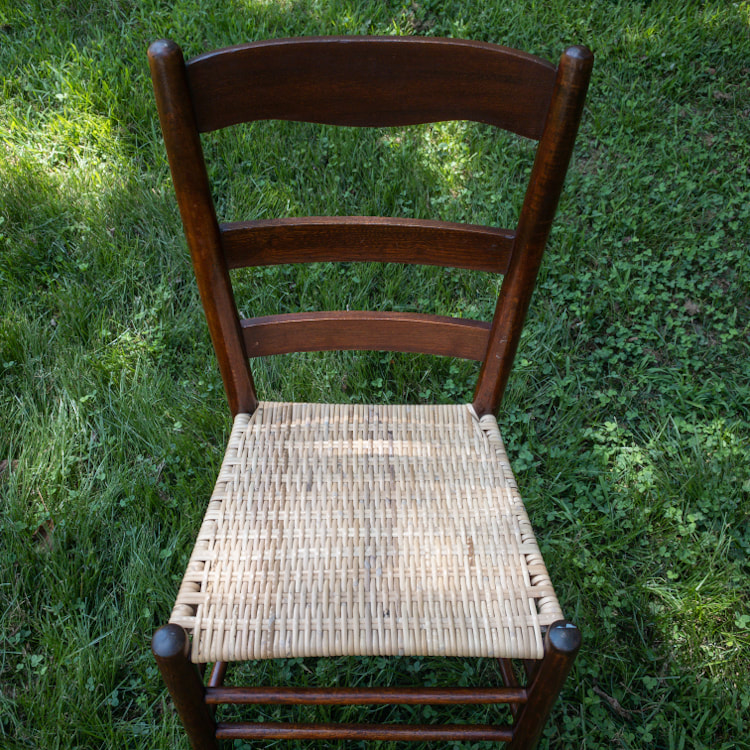 binder cane porch weave on chair
