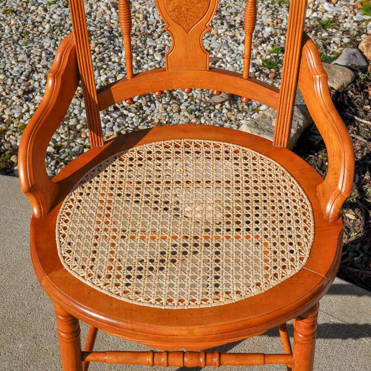 round hand caned Eastlake style chair