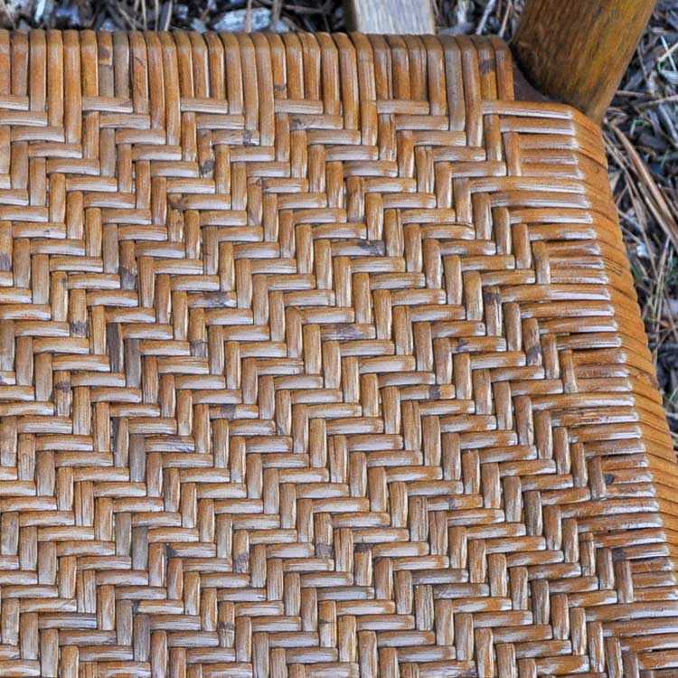 binder cane herringbone weave seat